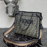 Fendi Medium Roma Tote Bag Light Gray 8BH380AEI1 - 3