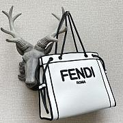 Fendi Medium Roma Tote Bag White 8BH380AEI1 - 6