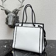Fendi Medium Roma Tote Bag White 8BH380AEI1 - 5