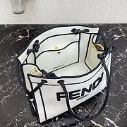 Fendi Medium Roma Tote Bag White 8BH380AEI1 - 3