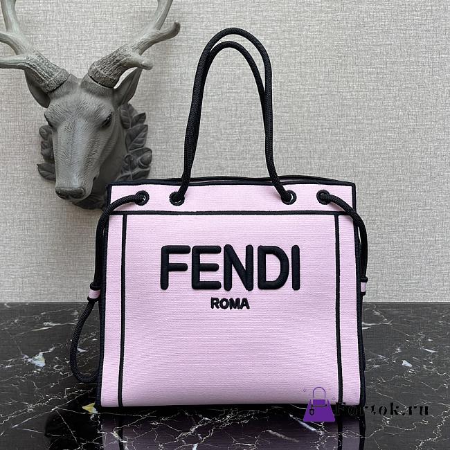 Fendi Medium Roma Tote Bag Pink 8BH380AEI1 - 1