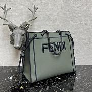 Fendi Medium Roma Tote Bag Gray 8BH380AEI1 - 6