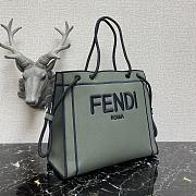 Fendi Medium Roma Tote Bag Gray 8BH380AEI1 - 5