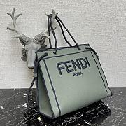 Fendi Medium Roma Tote Bag Gray 8BH380AEI1 - 3