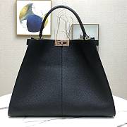 Fendi Large X-Lite Leather Black/Neon Green 8BN304 42x32x12cm - 6