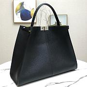 Fendi Large X-Lite Leather Black/Neon Green 8BN304 42x32x12cm - 3