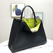 Fendi Large X-Lite Leather Black/Neon Green 8BN304 42x32x12cm - 2