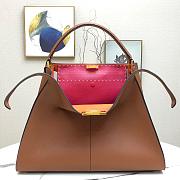 Fendi Large X-Lite Leather Brown/Red 8BN304 42x32x12cm - 1