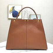 Fendi Large X-Lite Leather Brown/Red 8BN304 42x32x12cm - 6