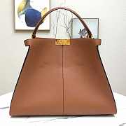 Fendi Large X-Lite Leather Brown/Red 8BN304 42x32x12cm - 4
