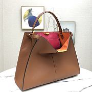 Fendi Large X-Lite Leather Brown/Red 8BN304 42x32x12cm - 3