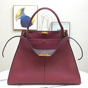 Fendi Large X-Lite Leather Burgundy 8BN304 42x32x12cm - 1