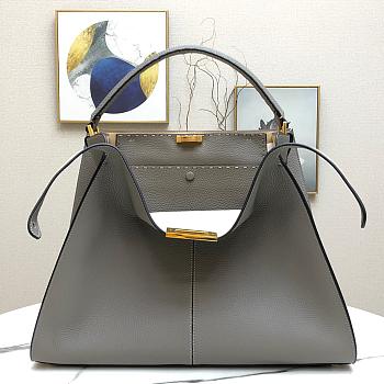 Fendi Large X-Lite Leather Gray 8BN304 42x32x12cm