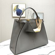 Fendi Large X-Lite Leather Gray 8BN304 42x32x12cm - 3