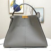 Fendi Large X-Lite Leather Gray 8BN304 42x32x12cm - 6
