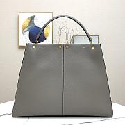 Fendi Large X-Lite Leather Gray 8BN304 42x32x12cm - 2
