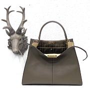 Fendi Large X-Lite Leather Dark Gray 8BN304 42x32x12cm - 1