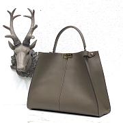 Fendi Large X-Lite Leather Dark Gray 8BN304 42x32x12cm - 5