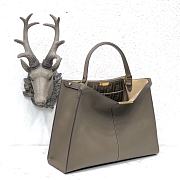 Fendi Large X-Lite Leather Dark Gray 8BN304 42x32x12cm - 4