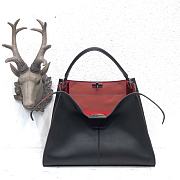 Fendi Large X-Lite Leather Black/Light Red 8BN304 42x32x12cm - 1