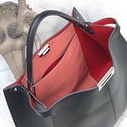 Fendi Large X-Lite Leather Black/Light Red 8BN304 42x32x12cm - 5