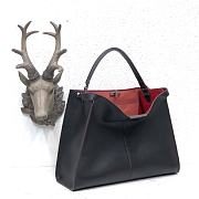 Fendi Large X-Lite Leather Black/Light Red 8BN304 42x32x12cm - 4