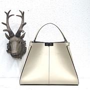 Fendi Large X-Lite Leather White/Blue 8BN304 42x32x12cm - 3