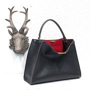 Fendi Large X-Lite Leather Black/Red 8BN304 42x32x12cm - 5
