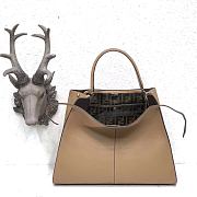 Fendi Large X-Lite Leather Beige 8BN304 42x32x12cm - 1