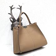 Fendi Large X-Lite Leather Beige 8BN304 42x32x12cm - 5