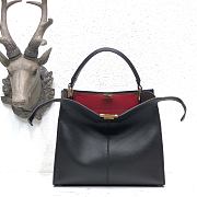 Fendi Medium X-Lite Leather Black/Red 8BN310 30x25x14cm - 1