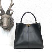 Fendi Medium X-Lite Leather Black/Red 8BN310 30x25x14cm - 3