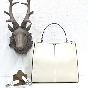 Fendi Medium X-Lite Leather White/Blue 8BN310 30x25x14cm - 6