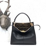 Fendi Medium X-Lite Leather Black 8BN310 30x25x14cm - 1