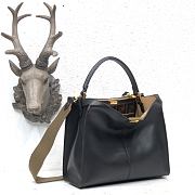 Fendi Medium X-Lite Leather Black 8BN310 30x25x14cm - 6