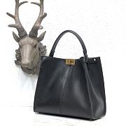 Fendi Medium X-Lite Leather Black 8BN310 30x25x14cm - 5