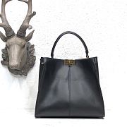 Fendi Medium X-Lite Leather Black 8BN310 30x25x14cm - 2
