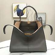Fendi Medium X-Lite Leather Gray 8BN310 30x25x14cm - 1