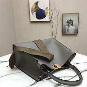 Fendi Medium X-Lite Leather Gray 8BN310 30x25x14cm - 6