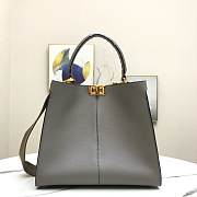 Fendi Medium X-Lite Leather Gray 8BN310 30x25x14cm - 5