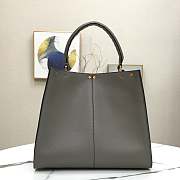 Fendi Medium X-Lite Leather Gray 8BN310 30x25x14cm - 4