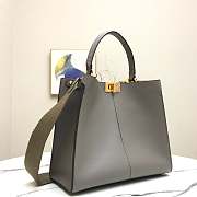 Fendi Medium X-Lite Leather Gray 8BN310 30x25x14cm - 3