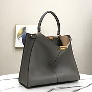 Fendi Medium X-Lite Leather Gray 8BN310 30x25x14cm - 2