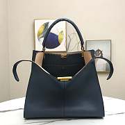 Fendi Medium X-Lite Leather Navy 8BN310 30x25x14cm - 1