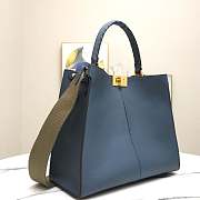 Fendi Medium X-Lite Leather Navy 8BN310 30x25x14cm - 3