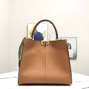 Fendi Medium X-Lite Leather Brown 8BN310 30x25x14cm - 5