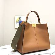 Fendi Medium X-Lite Leather Brown 8BN310 30x25x14cm - 6