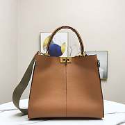 Fendi Medium X-Lite Leather Brown 8BN310 30x25x14cm - 4