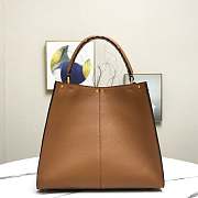 Fendi Medium X-Lite Leather Brown 8BN310 30x25x14cm - 3