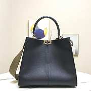 Fendi Medium X-Lite Leather Black/Neon Green 8BN310 30x25x14cm - 5